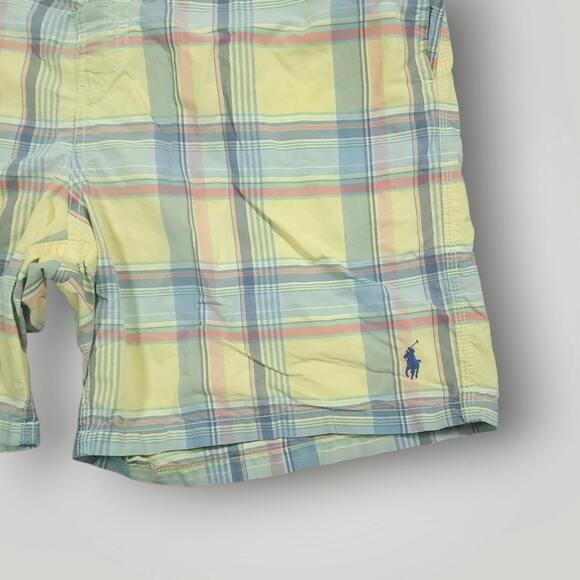 Polo Ralph Lauren Swim Trunks Shorts Mens L Vtg 90s Cargo Drawstring Mallcore - Picture 8 of 13